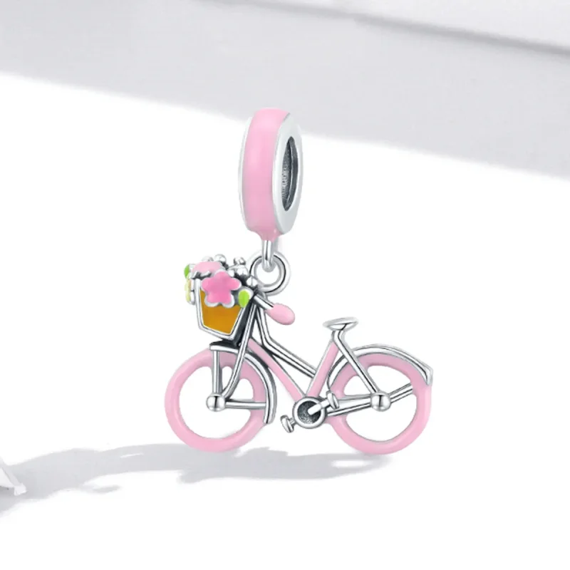 (image for) PANDORA Style Pink Bicycle Dangle Charm - SCC1975 - View 2