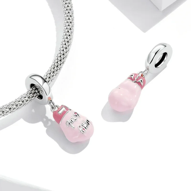 (image for) PANDORA Style Pink Boxing Gloves Dangle Charm - SCC2148 - View 4