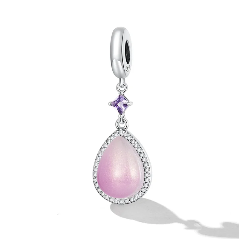 (image for) PANDORA Style Pink Water Drop Dangle Charm - SCC2272 - View 2
