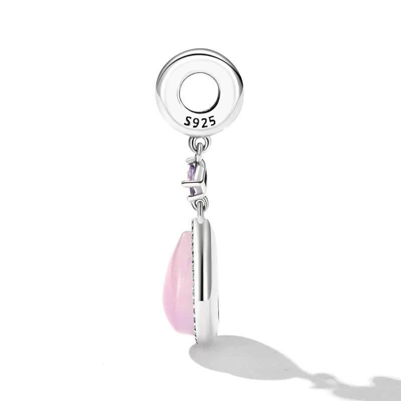 (image for) PANDORA Style Pink Water Drop Dangle Charm - SCC2272 - View 3