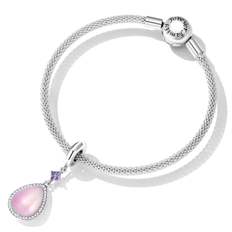 (image for) PANDORA Style Pink Water Drop Dangle Charm - SCC2272 - View 5