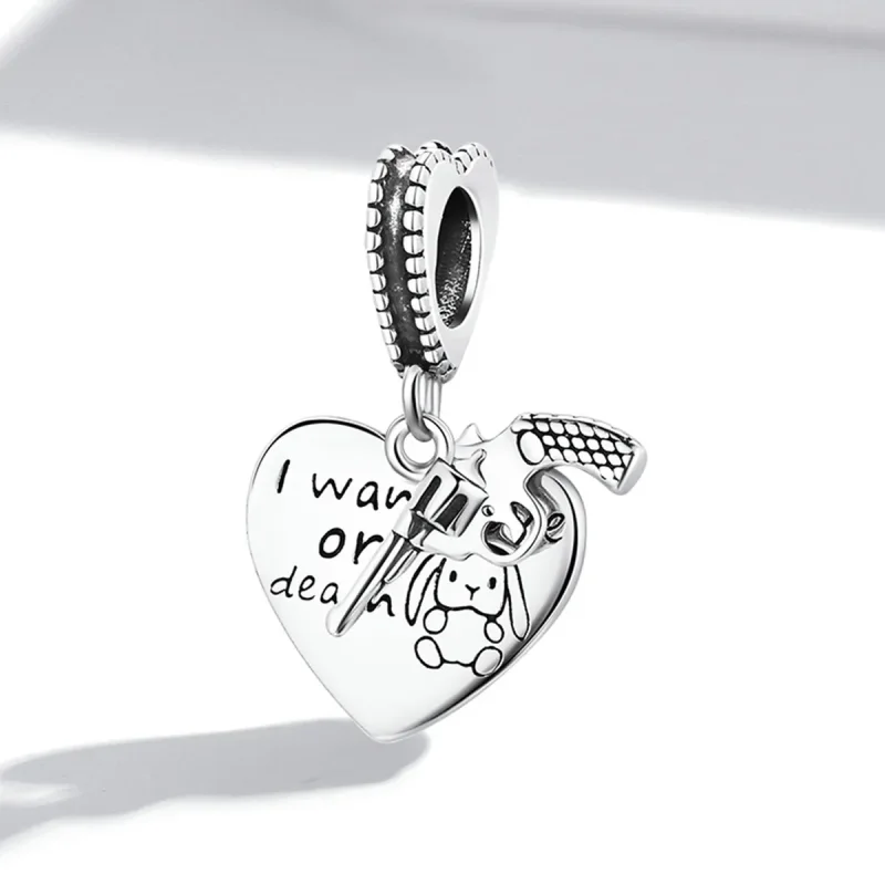 (image for) PANDORA Style Pistol Heart Dangle Charm - SCC1993 - View 2