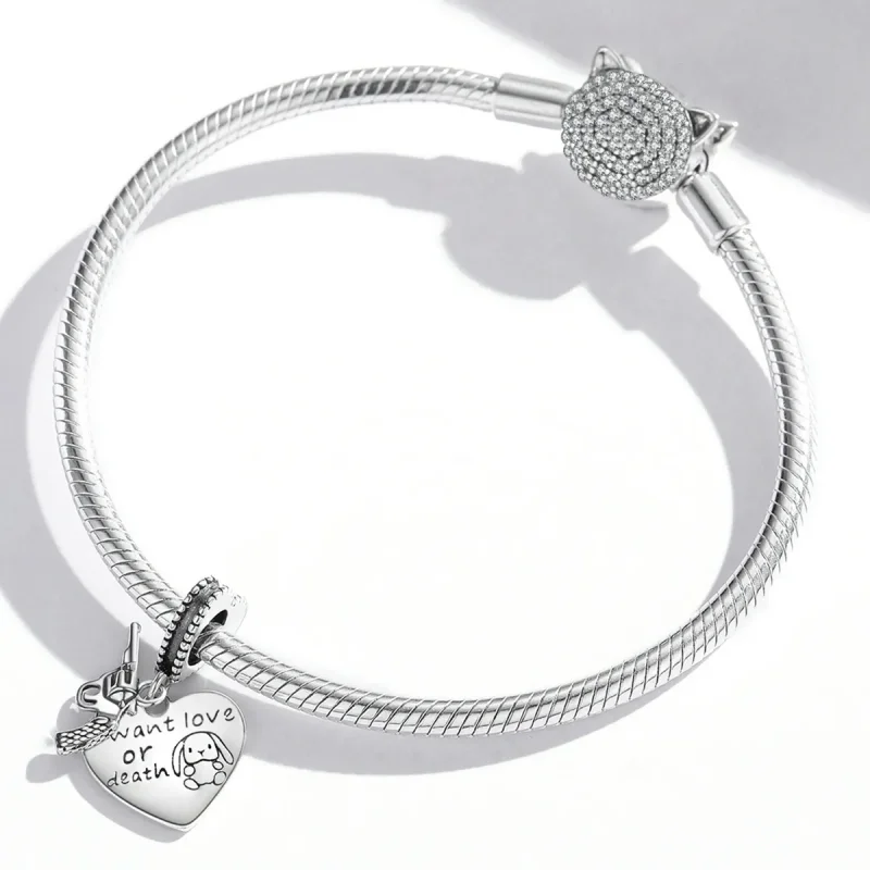 (image for) PANDORA Style Pistol Heart Dangle Charm - SCC1993 - View 3