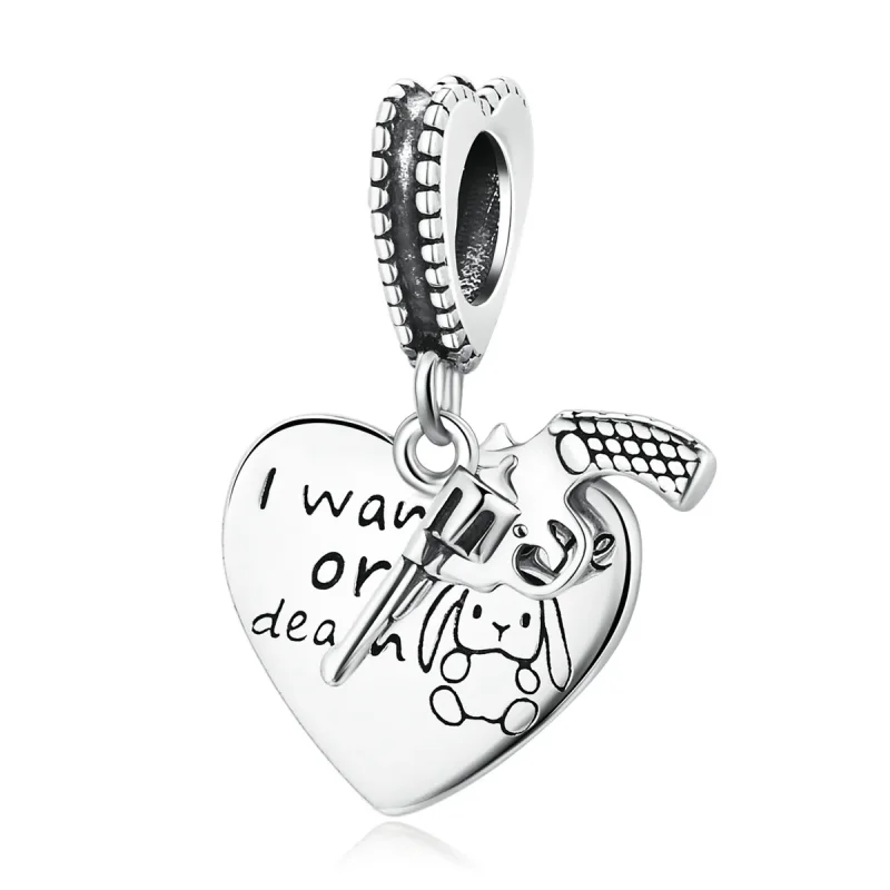 (image for) PANDORA Style Pistol Heart Dangle Charm - SCC1993 - Product Image