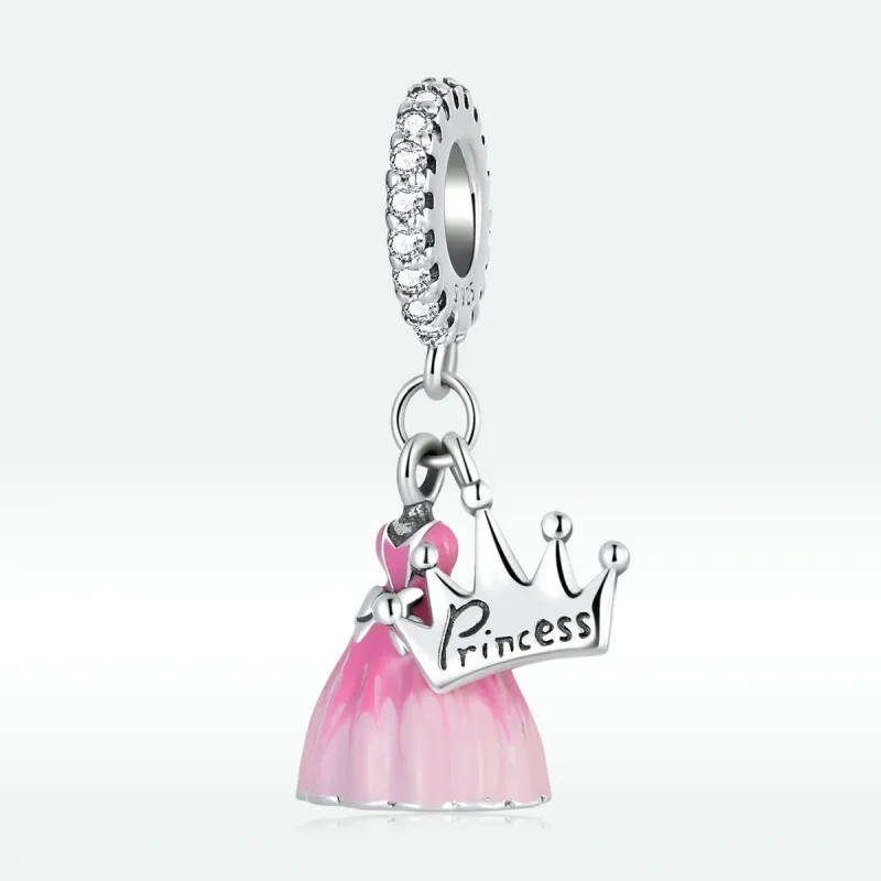 (image for) PANDORA Style Princess Dress Crown Dangle Charm - SCC2203 - View 2