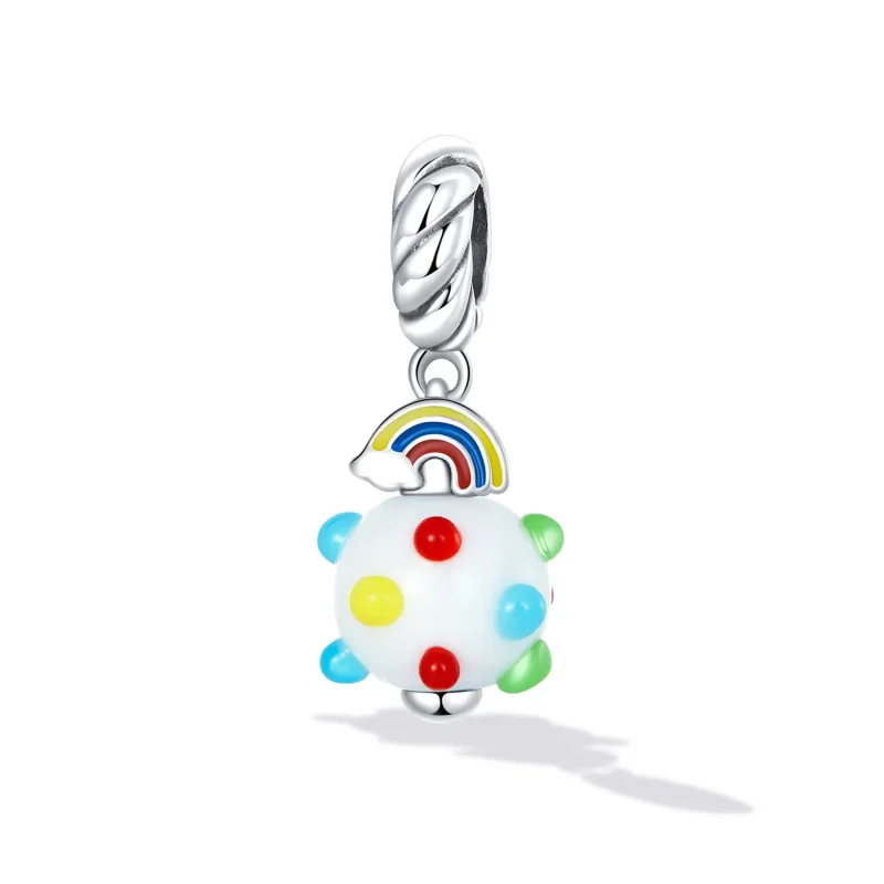 (image for) PANDORA Style Rainbow Glass Dangle Charm - SCC2225 - View 2