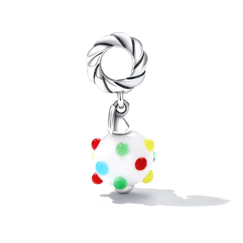 (image for) PANDORA Style Rainbow Glass Dangle Charm - SCC2225 - View 3