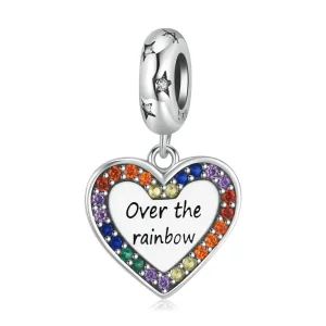 (image for) PANDORA Style Rainbow Heart Dangle Charm - SCC2146