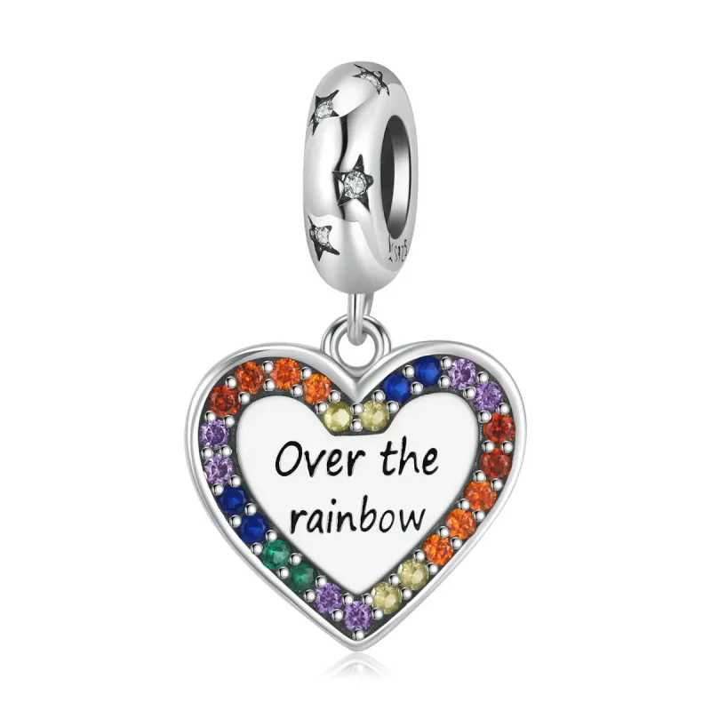 (image for) PANDORA Style Rainbow Heart Dangle Charm - SCC2146 - Product Image