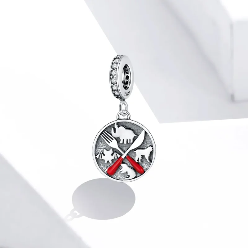 (image for) PANDORA Style Refuse To Eat Wild Animals Dangle Charm - SCC1588 - View 2