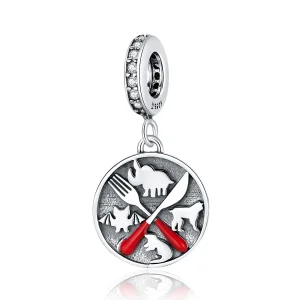 (image for) PANDORA Style Refuse To Eat Wild Animals Dangle Charm - SCC1588