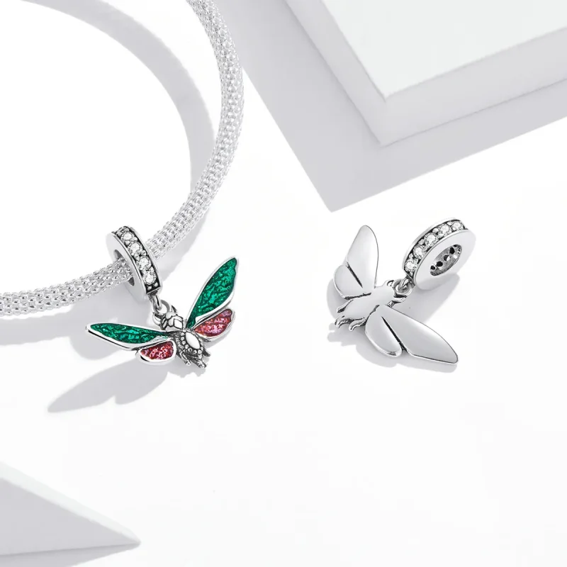 (image for) PANDORA Style Retro Moth Dangle Charm - SCC2034 - View 4