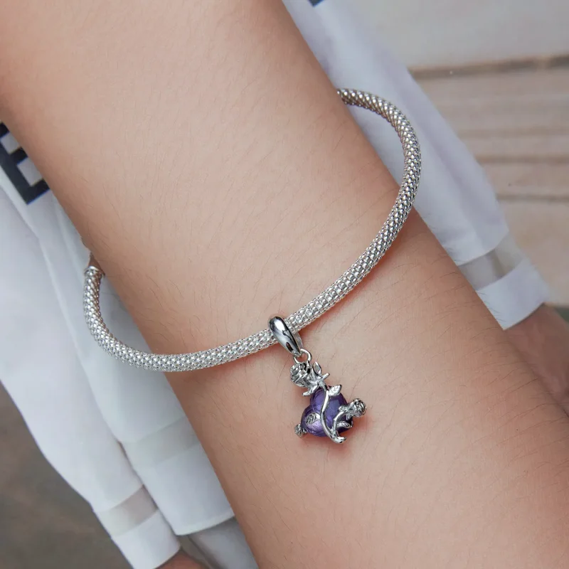 (image for) PANDORA Style Rose Heart Dangle Charm - BSC661 - View 5