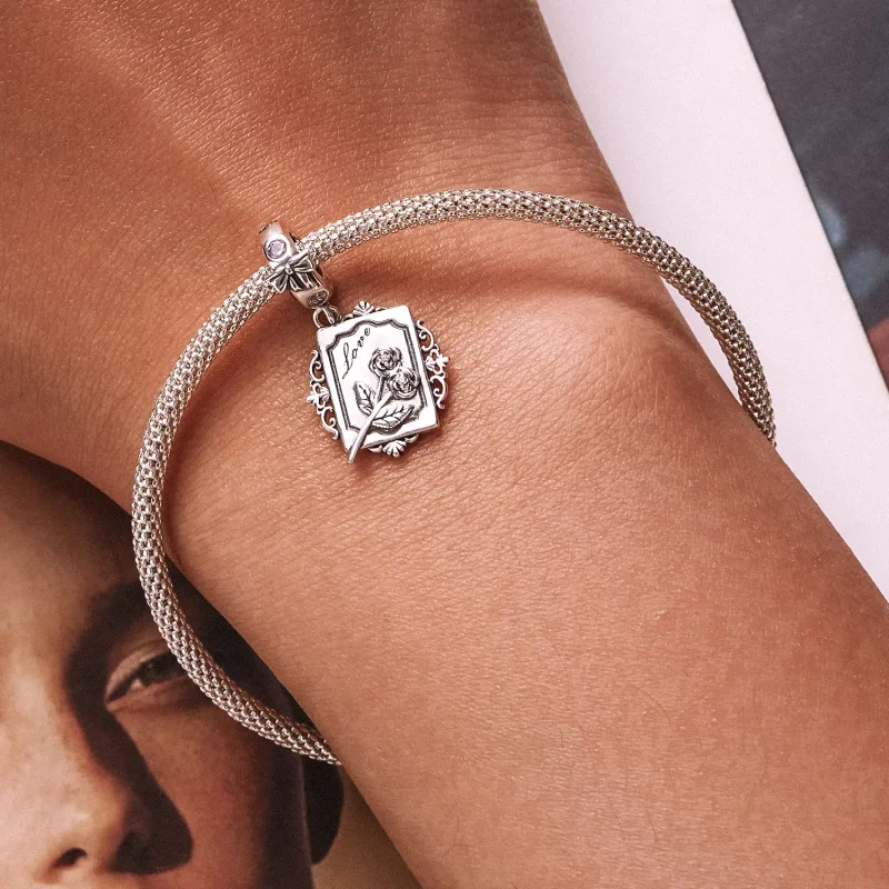 (image for) PANDORA Style Rose Invitation Dangle Charm - SCC2262 - View 7