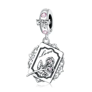 (image for) PANDORA Style Rose Invitation Dangle Charm - SCC2262