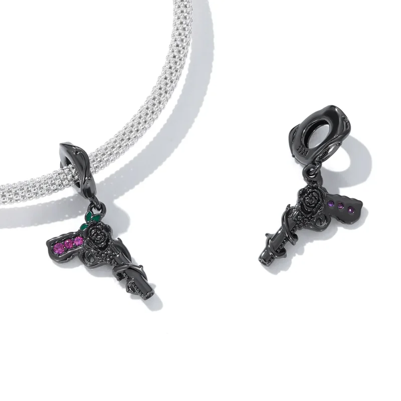 (image for) PANDORA Style Rose Pistol Dangle Charm - SCC2241 - View 4