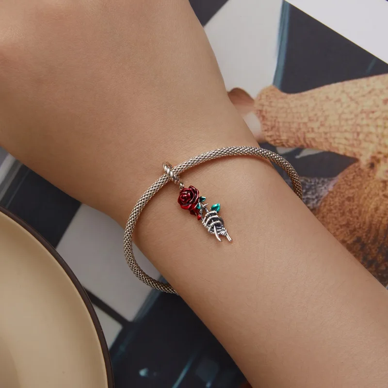 (image for) PANDORA Style Scarlet Rose Dangle Charm - SCC2404 - View 5