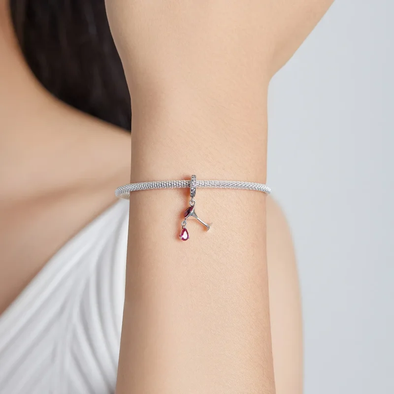 (image for) PANDORA Style Shaken Wine Glass Dangle Charm - SCC1997 - View 5