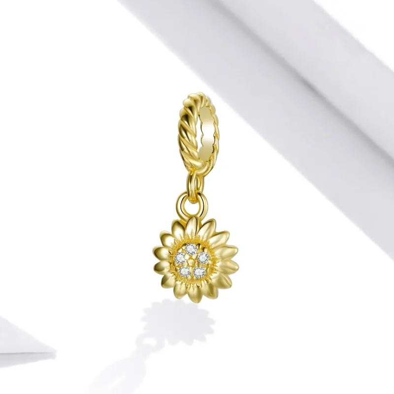 (image for) PANDORA Style Shining Sun Flower Dangle Charm - BSX002-L - View 2