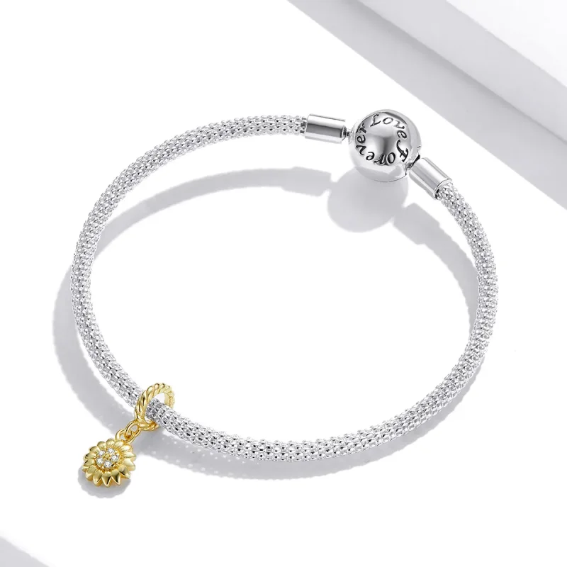 (image for) PANDORA Style Shining Sun Flower Dangle Charm - BSX002-L - View 3