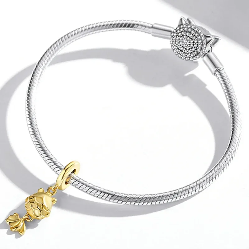 (image for) PANDORA Style Small Goldfish Dangle Charm - SCC2048 - View 3