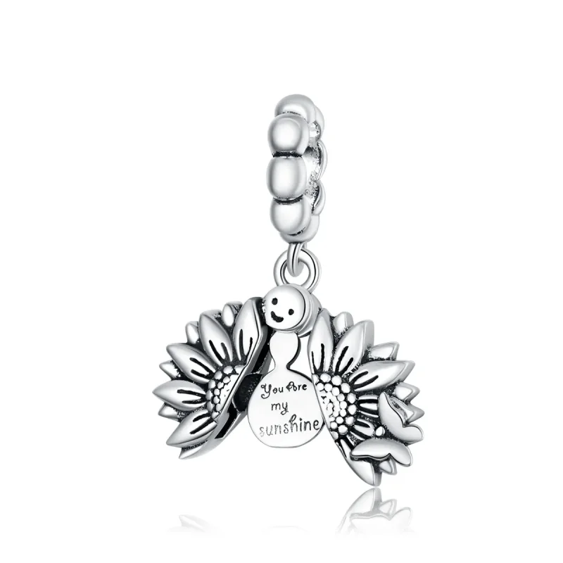 (image for) PANDORA Style Smiling Sunflower Dangle Charm - SCC1661 - Product Image