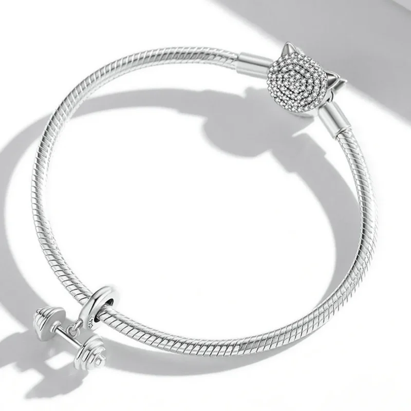 (image for) PANDORA Style Weightlifting Barbell Dangle Charm - SCC2052 - View 3