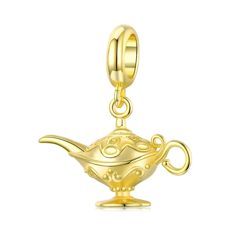 (image for) Pandora Style Dangle Charm, Golden Magic Lamp - SCC1819 - Product Image