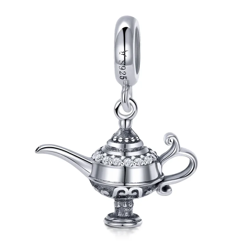 (image for) Pandora Style Silver Bangle Charm, Aladdin's Lamp - SCC703 - Product Image