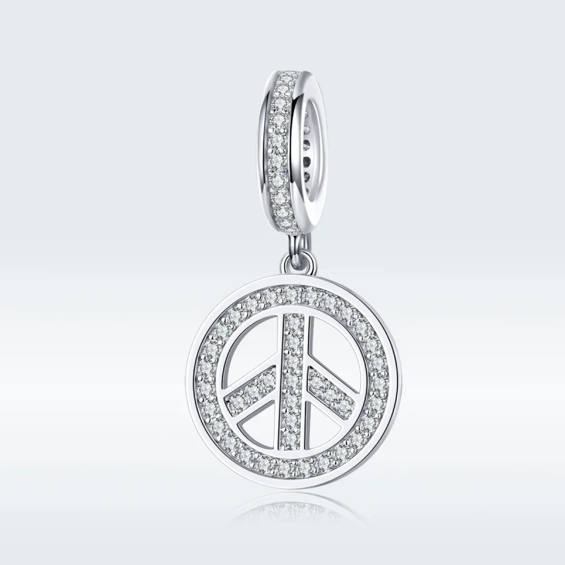 (image for) Pandora Style Silver Bangle Charm, Anti-War - SCC1367 - Product Image