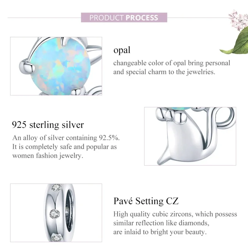 (image for) Pandora Style Silver Bangle Charm, Beloved Kitty - BSC235 - View 8