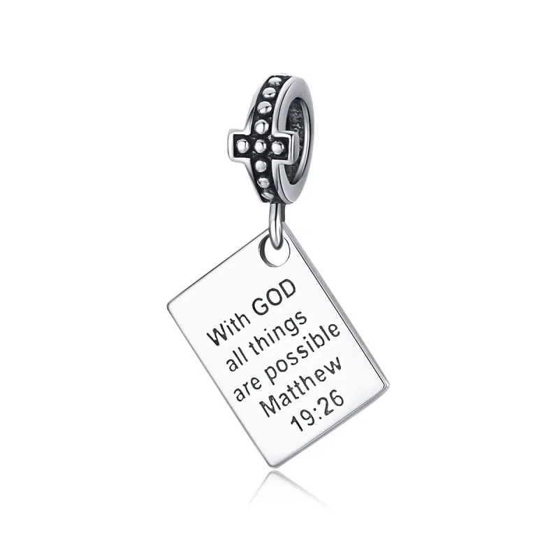 (image for) Pandora Style Silver Bangle Charm, Bible - SCC1424 - Product Image