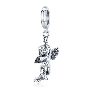 (image for) Pandora Style Silver Bangle Charm, Cupid - SCC1405