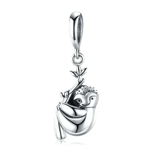 (image for) Pandora Style Silver Bangle Charm, Cute Sloth - SCC866
