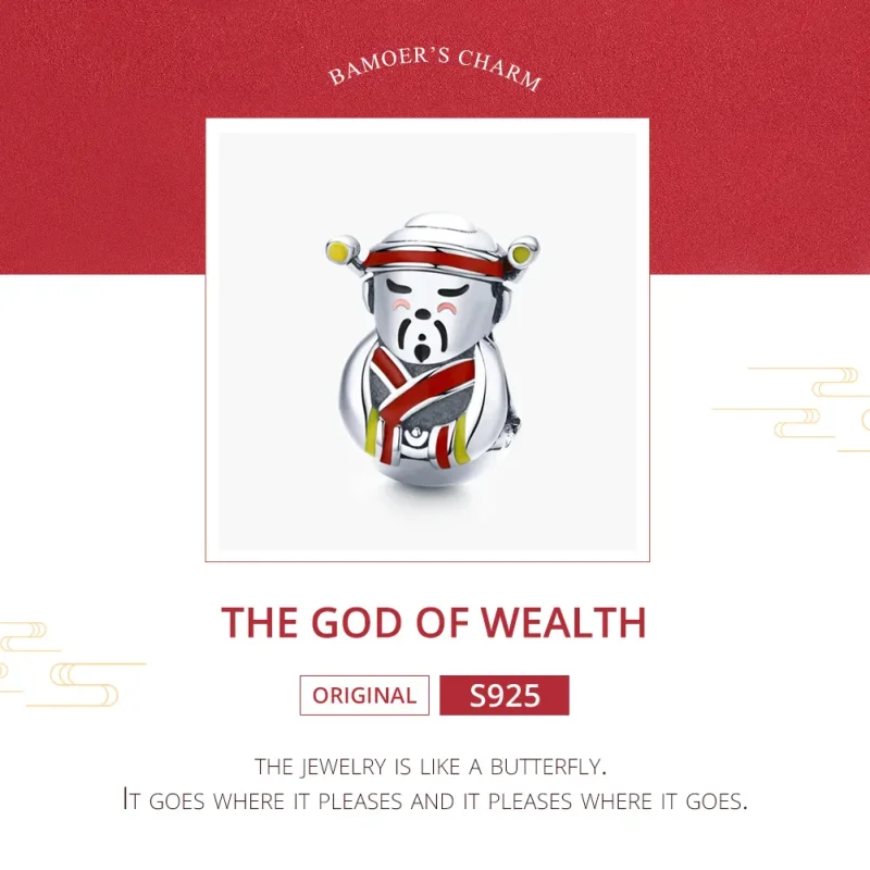 (image for) Pandora Style Silver Bangle Charm, Elegant Pearls - SCC137 - View 8