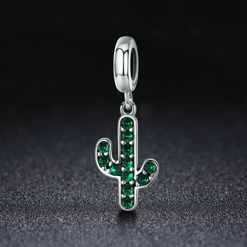 (image for) Pandora Style Silver Bangle Charm, Fresh Cactus - SCC515 - View 2