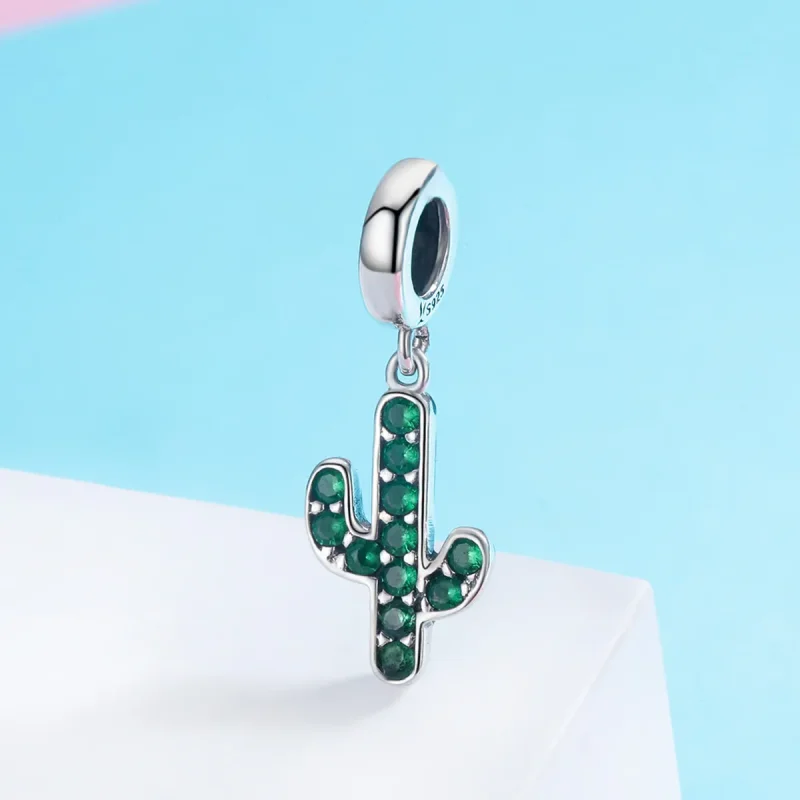 (image for) Pandora Style Silver Bangle Charm, Fresh Cactus - SCC515 - View 3