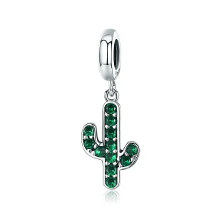 (image for) Pandora Style Silver Bangle Charm, Fresh Cactus - SCC515