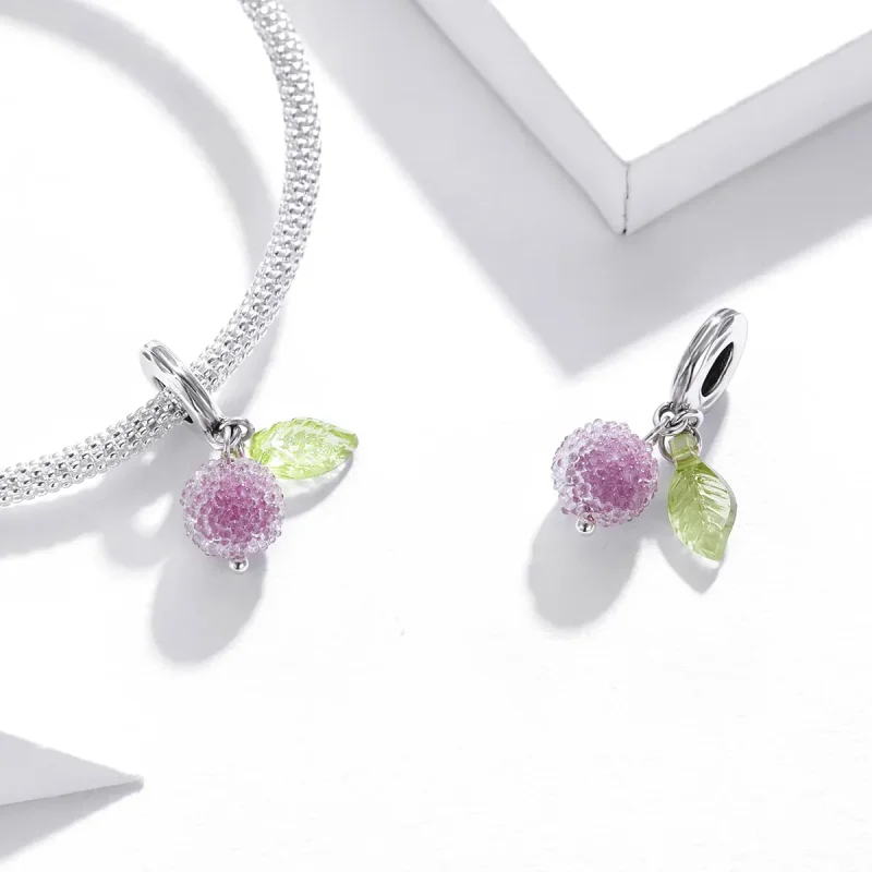 (image for) Pandora Style Silver Bangle Charm, Fruit - SCC1802 - View 4