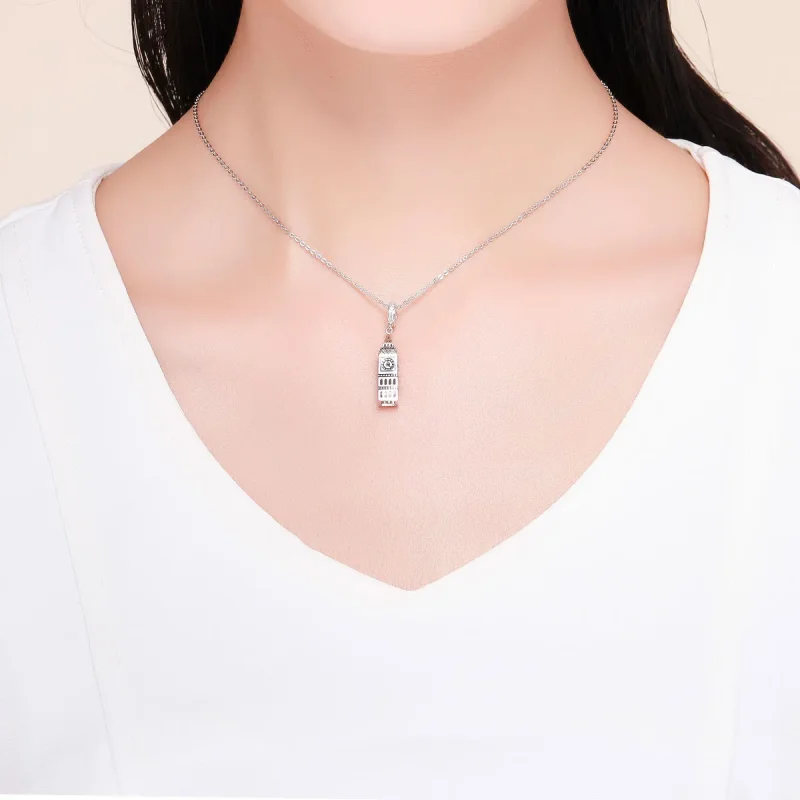 (image for) Pandora Style Silver Bangle Charm, Great Britain Big Ben - SCC868 - View 5