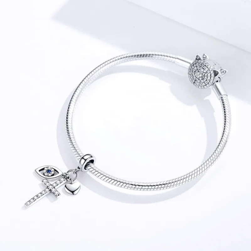 (image for) Pandora Style Silver Bangle Charm, Guardian - SCC1327 - View 3