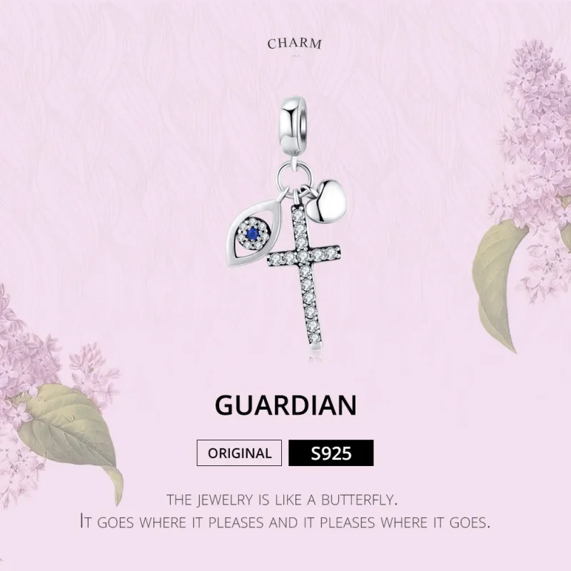 (image for) Pandora Style Silver Bangle Charm, Guardian - SCC1327 - View 6