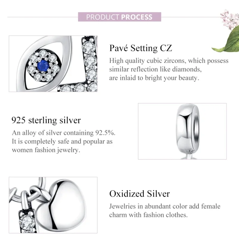 (image for) Pandora Style Silver Bangle Charm, Guardian - SCC1327 - View 8