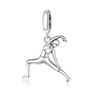 (image for) Pandora Style Silver Bangle Charm, Gymnastics - BSC386