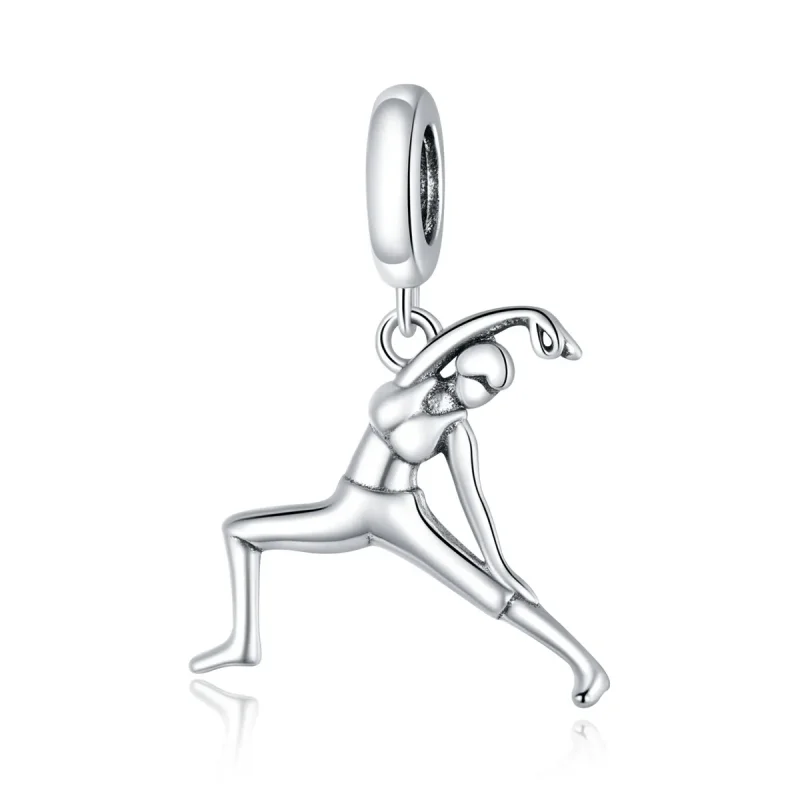 (image for) Pandora Style Silver Bangle Charm, Gymnastics - BSC386 - Product Image