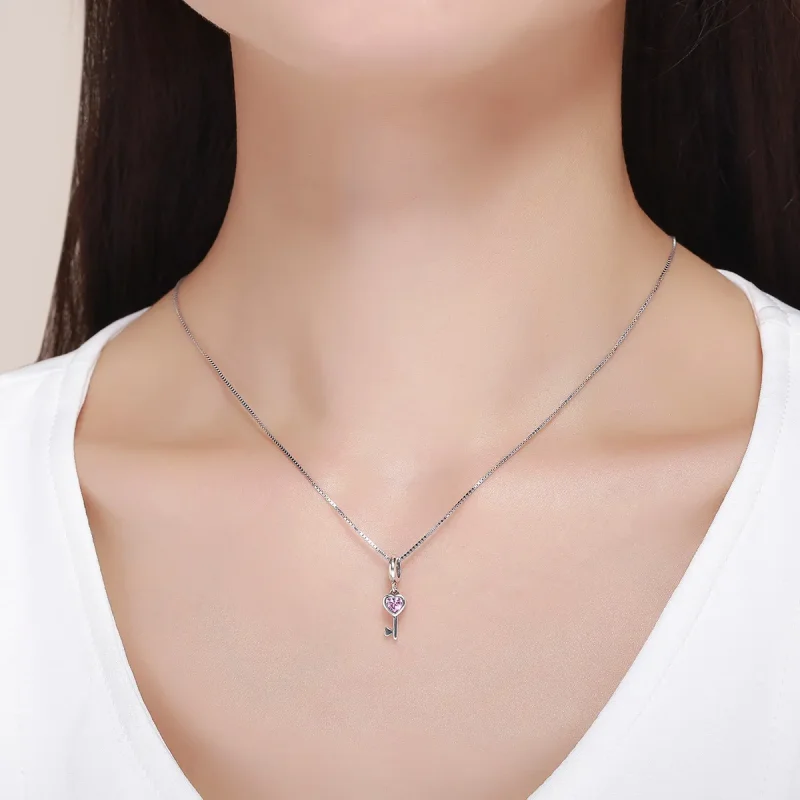 (image for) Pandora Style Silver Bangle Charm, Heart Spoon - SCC638 - View 8