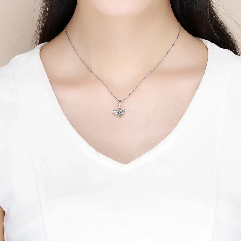 (image for) Pandora Style Silver Bangle Charm, Honey - SCC821 - View 5