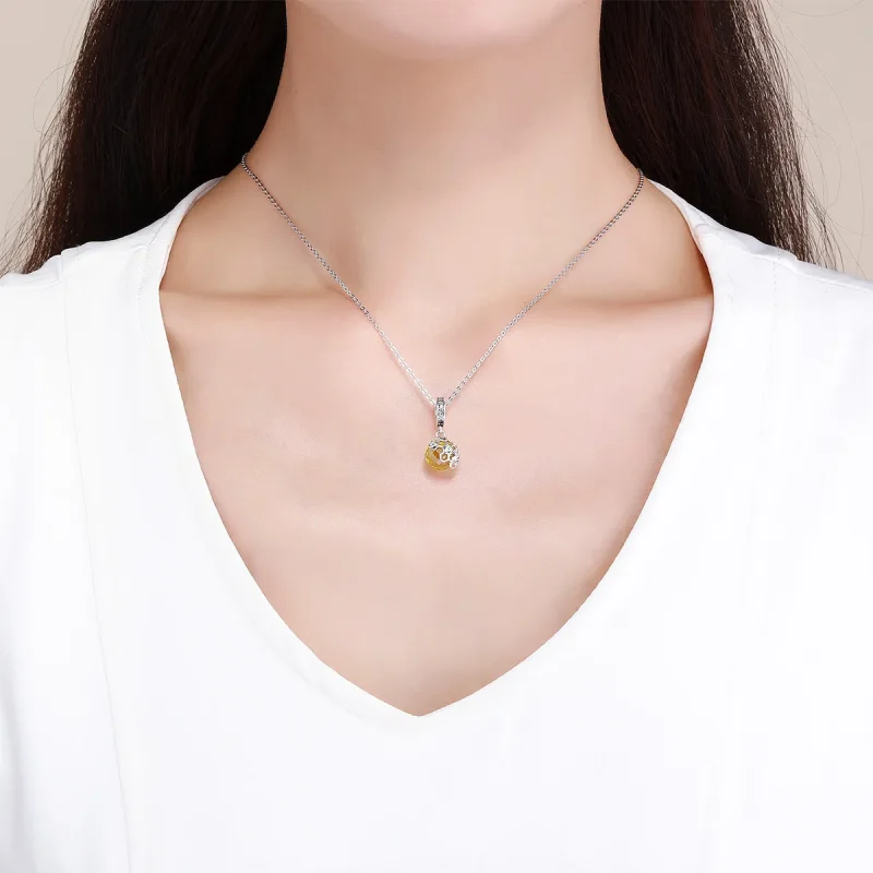 (image for) Pandora Style Silver Bangle Charm, Honeycomb - SCC879 - View 5