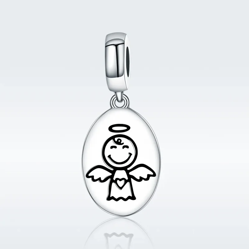 (image for) Pandora Style Silver Bangle Charm, Infant Loss Miscarriage - SCC328 - View 2