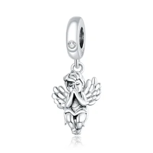 (image for) Pandora Style Silver Bangle Charm, Little Angel - SCC1686